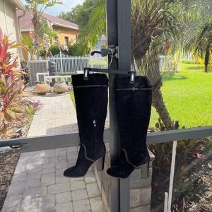 Antonio Melani Suede Dress Boots Black Size  8.5